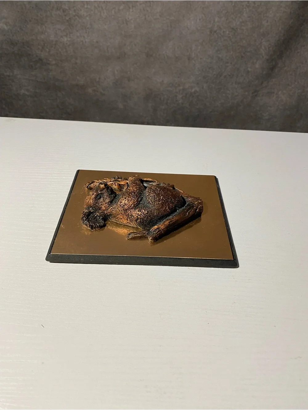 Vintage Bronze Koala Bear Tree Branch Wall Plaque Decor